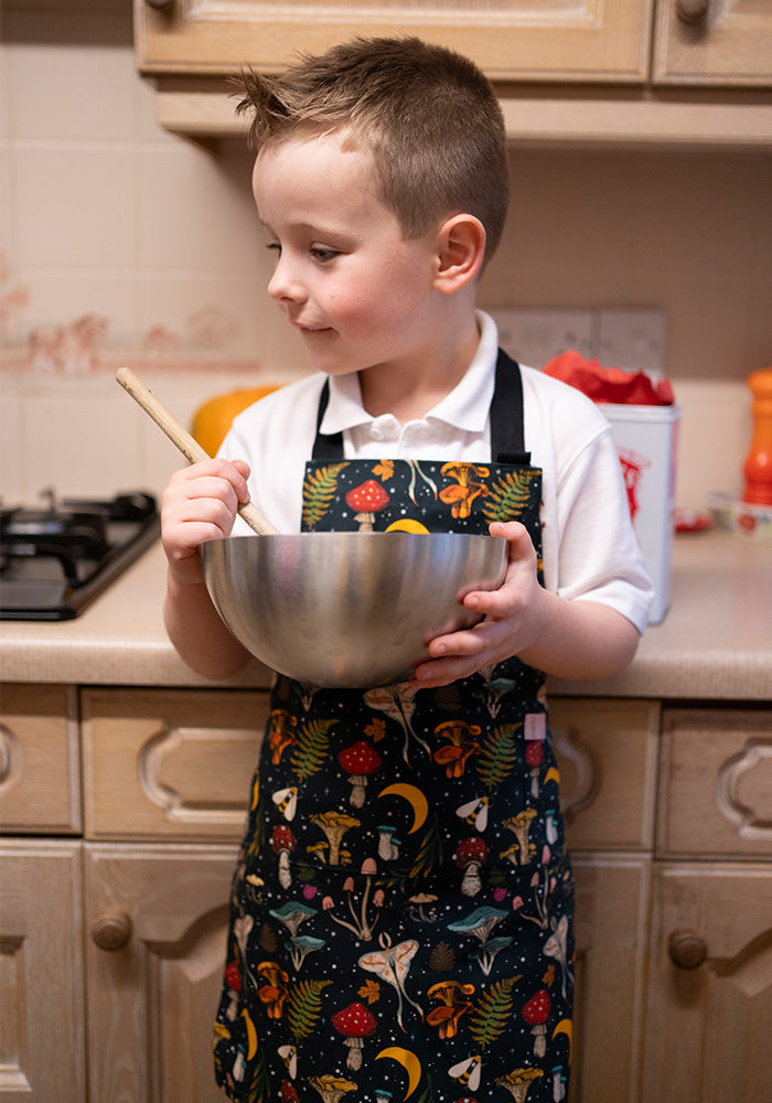 Children's Woodland Mushroom Print Popsy Apron