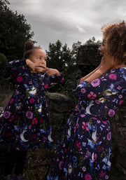 Children's Bat Floral Print Dress (Selvina)