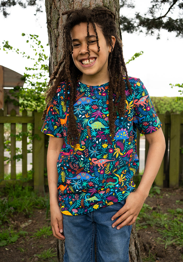 Children's Dinosaur Print Cotton T-Shirt (Dorea)
