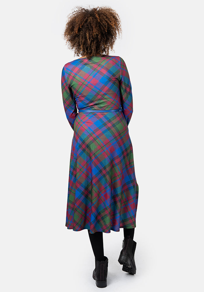 Kirby Winter Check Print Midi Dress