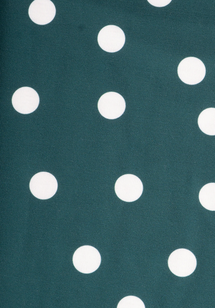 Second angle of Kiri Polkadot (Green and White) Full Length Jumpsuit