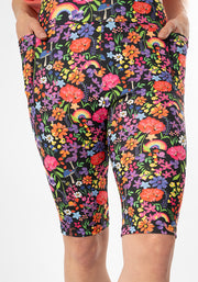 Kiva Garden Rainbow Print Cycling Shorts