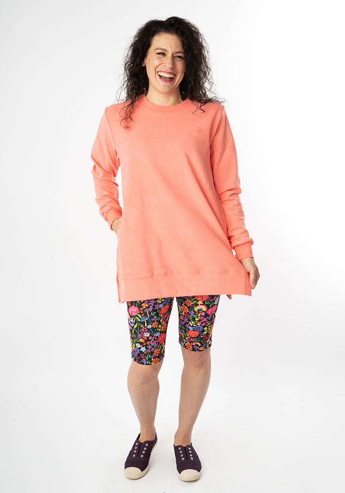 Fourth angle of Kiva Garden Rainbow Print Cycling Shorts