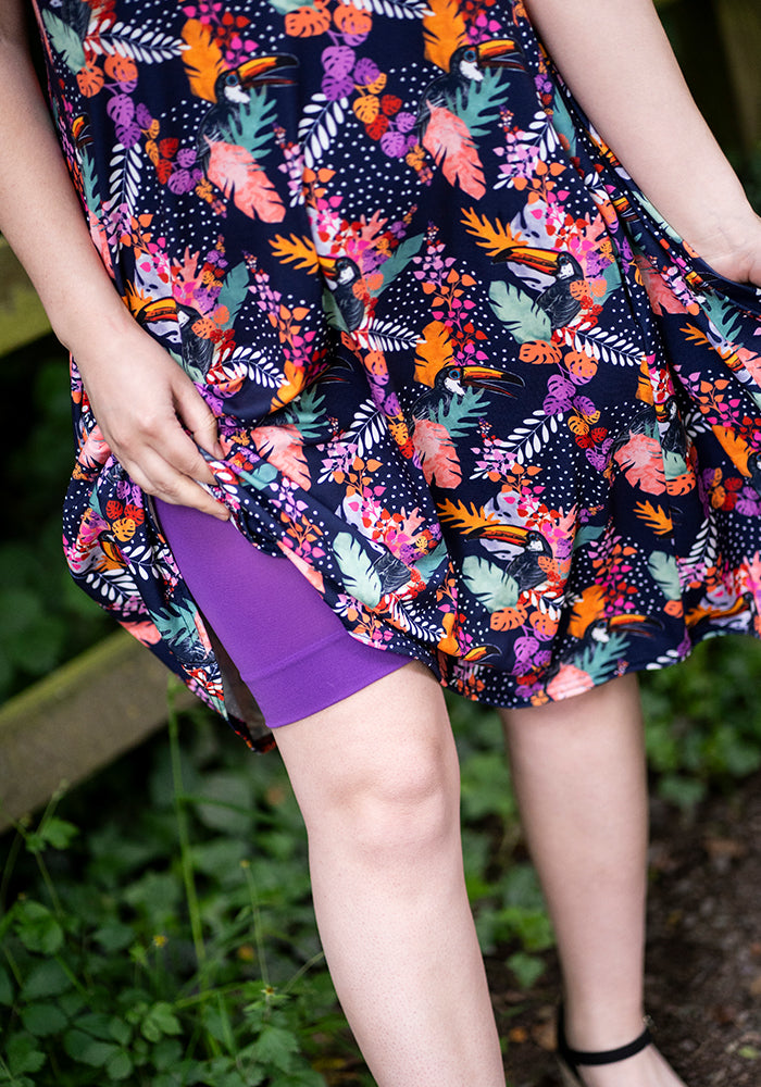 Klay Hidden Toucan Print Trapeze Dress