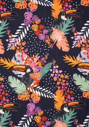 Klay Hidden Toucan Print Trapeze Dress