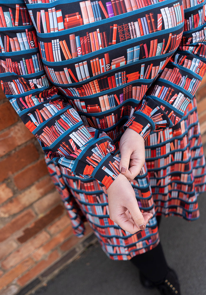 Kova Book Shelf Print Cotton Dress