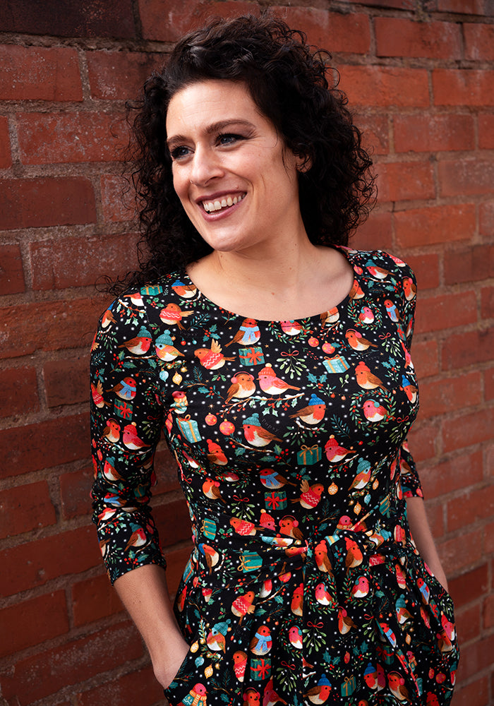 Kris Robins Print Cotton Dress