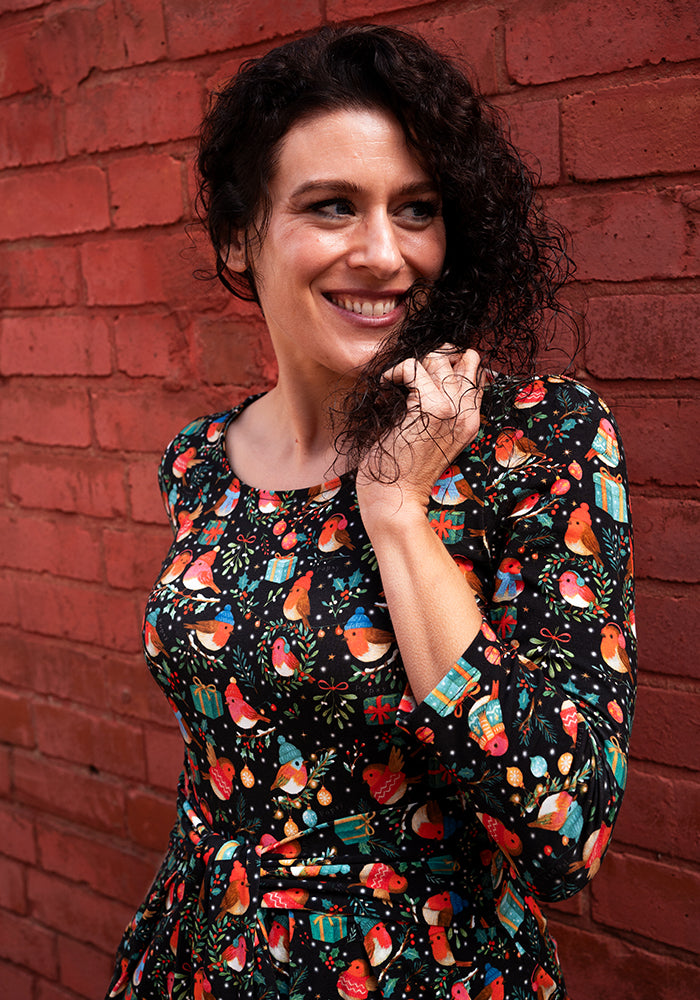 Kris Robins Print Cotton Dress