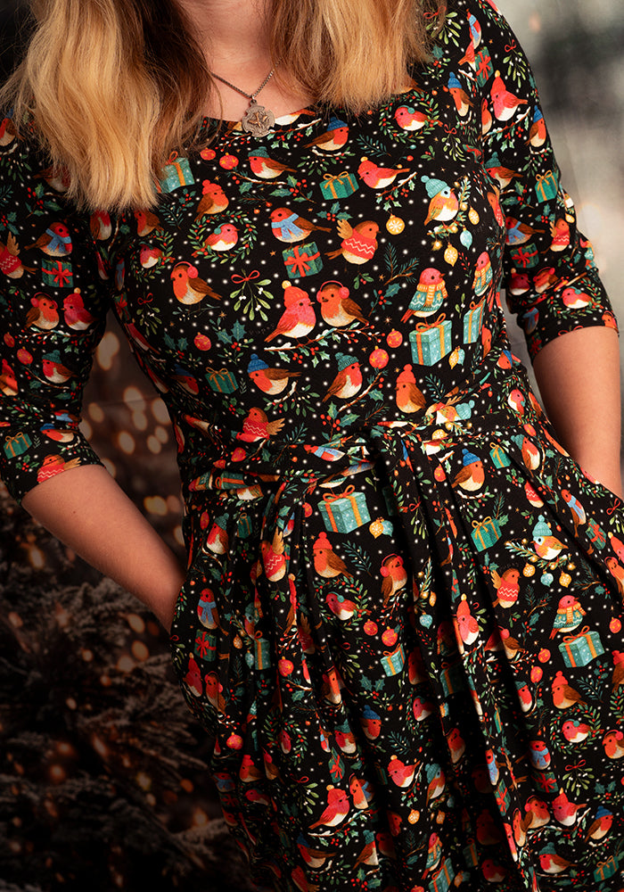 Kris Robins Print Cotton Dress