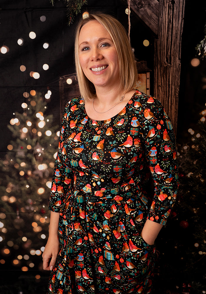 Kris Robins Print Cotton Dress