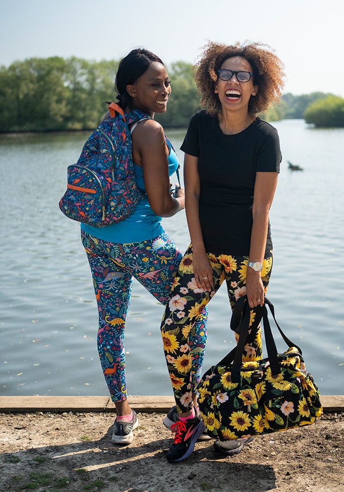 Thirteenth angle of Rene Dinosaur Print Popsy Leggings