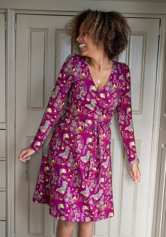 Fourth angle of Jazmeen Magical Adventure Print Cotton Dress