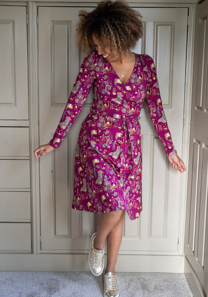 Thirteenth angle of Jazmeen Magical Adventure Print Cotton Dress