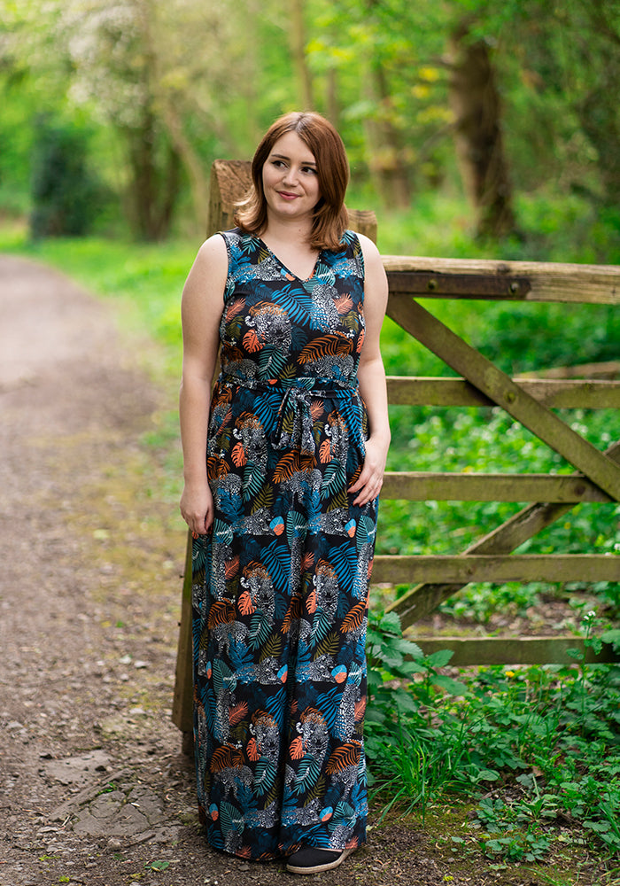 Lana Jungle Leopard Print Maxi Dress