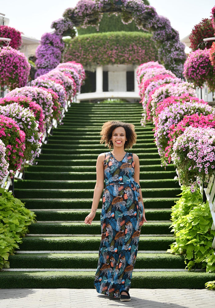 Lana Jungle Leopard Print Maxi Dress