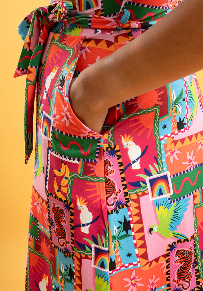 Lani Jungle Patchwork Print Playsuit