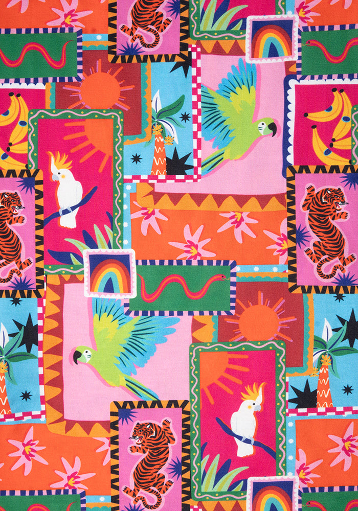Lani Jungle Patchwork Print Playsuit