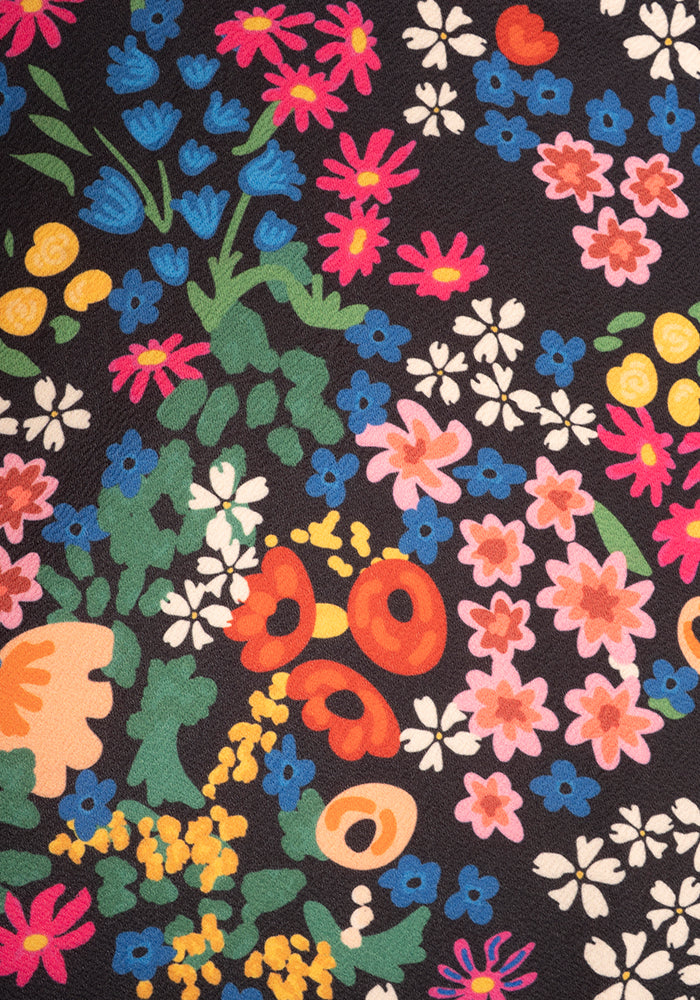 Second angle of Laraine Floral Print Full Skirt Dress