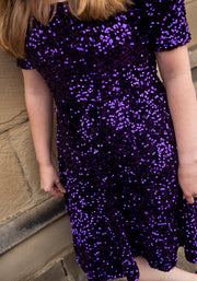 Laretta Purple Sequin Dress