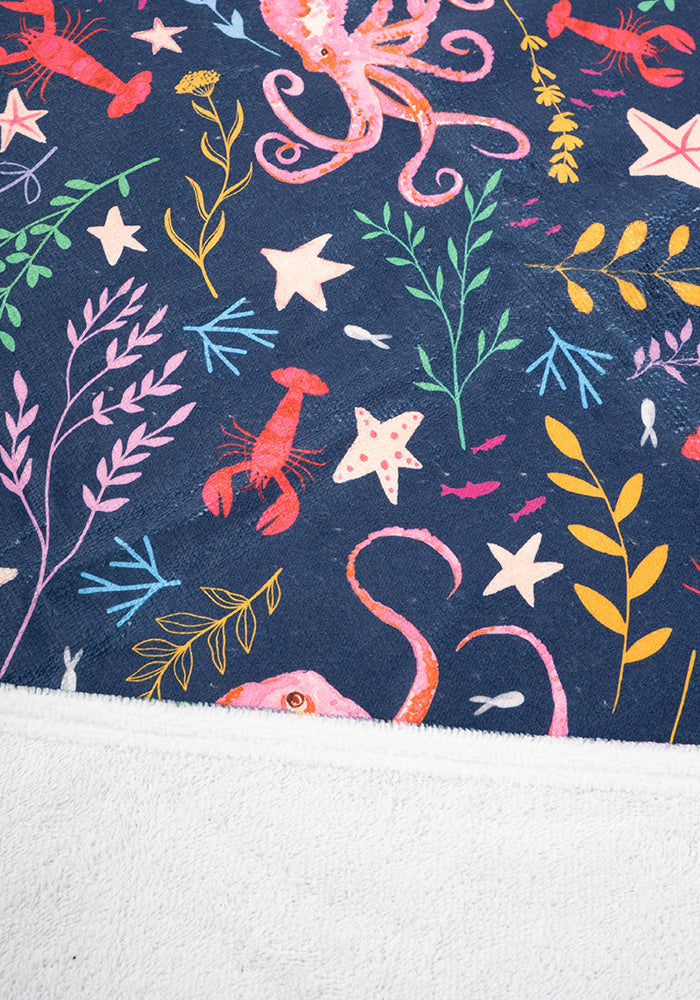 Fifth angle of Large Octopus Print Towel