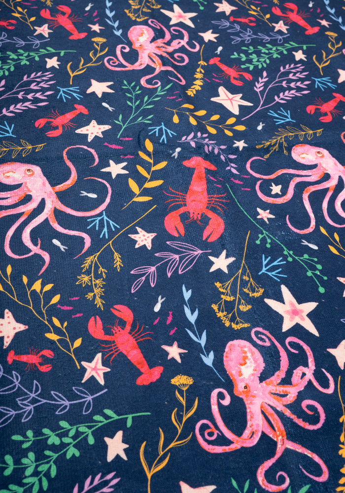 Fourth angle of Large Octopus Print Towel