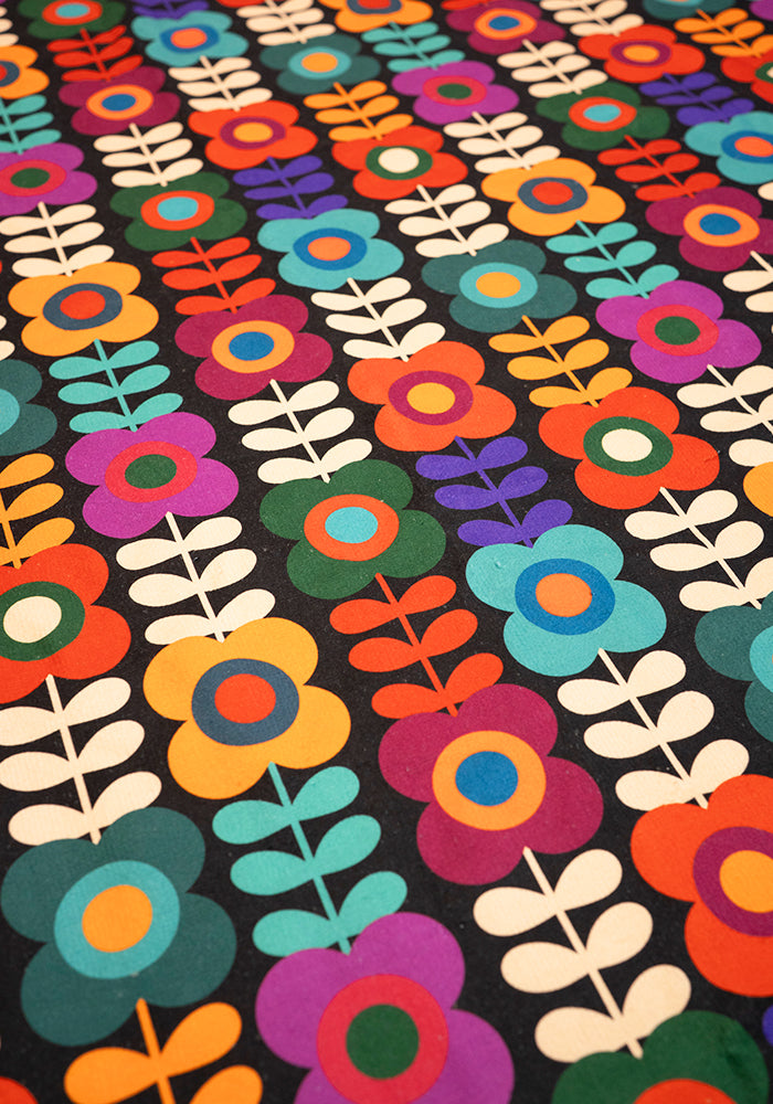 Fourth angle of Retro Flower Print Large Towel