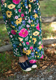Laurinda Ladybird Floral Print Cotton Midaxi Dress