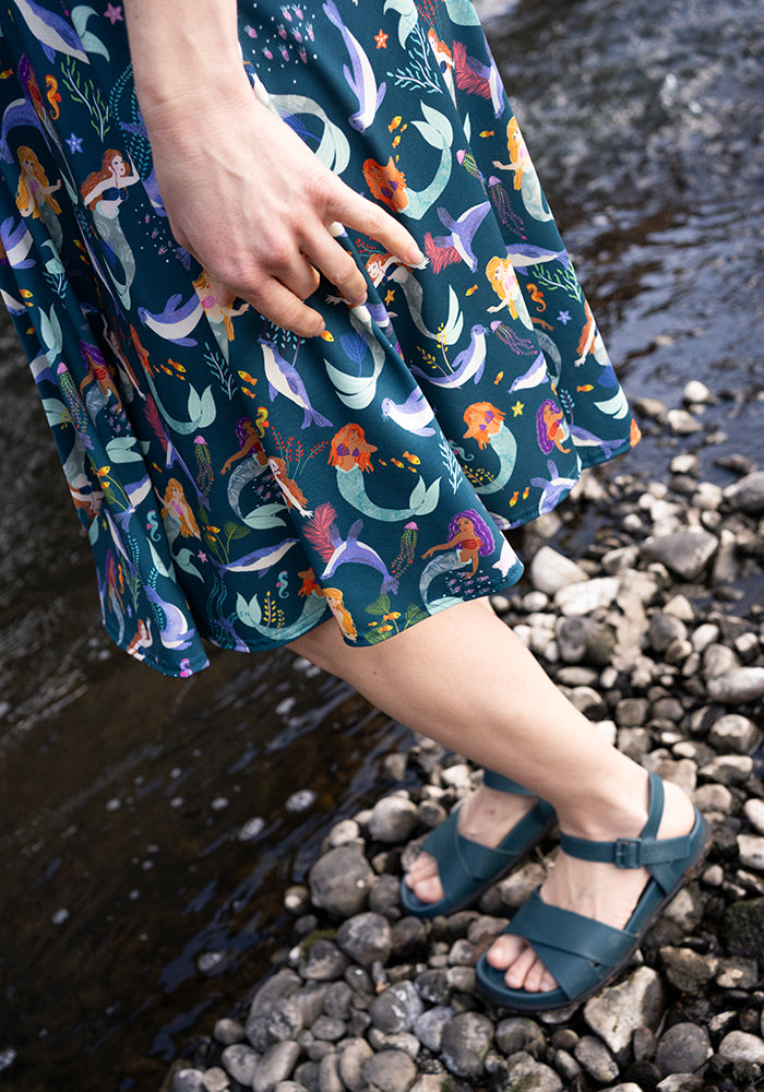 Lavender Mermaid & Seal Print Dress