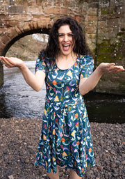 Lavender Mermaid & Seal Print Dress
