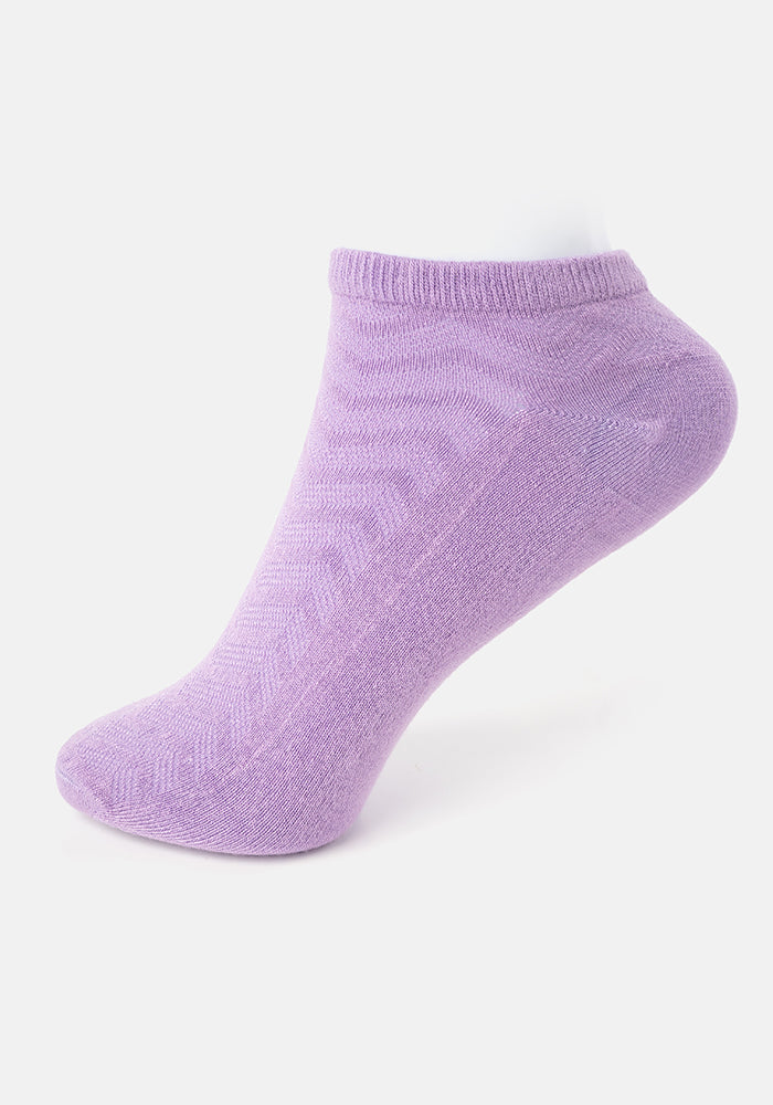 Lavender Bamboo Trainer Socks