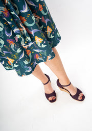 Lavender Mermaid & Seal Print Dress