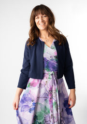 Teddi Layered Water Coloured Floral Print Swing Dress