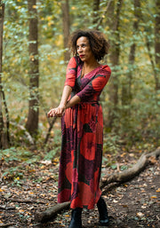 Lea Abstract Ammonite Print Midaxi Dress