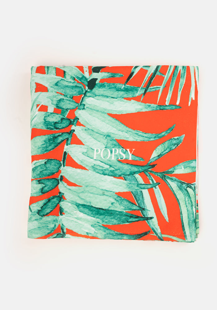 Palm Leaves Print Towel