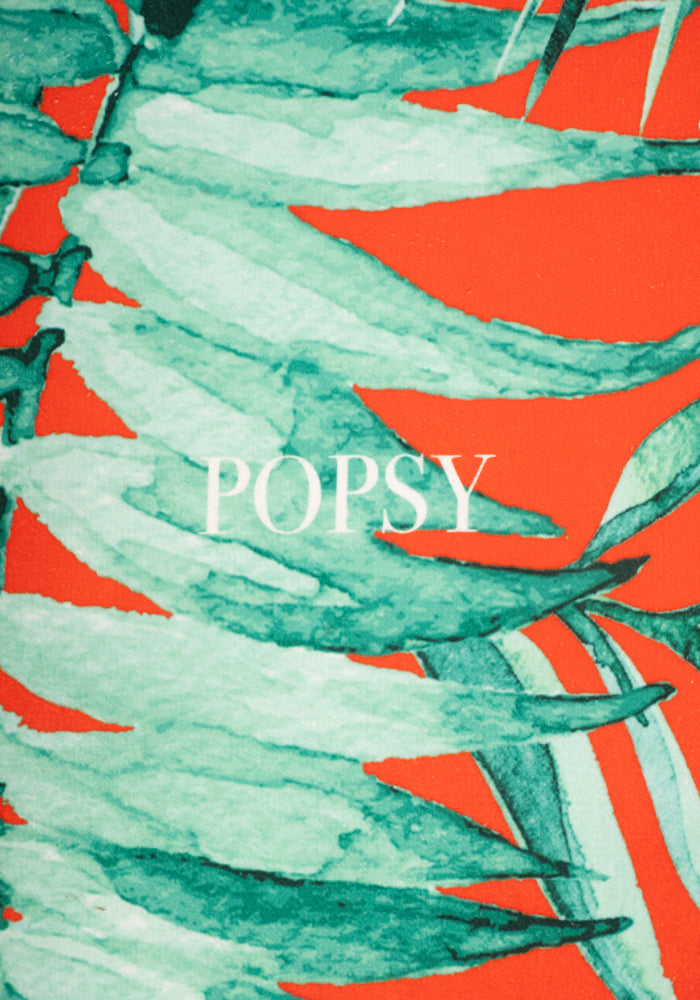 Palm Leaves Print Towel