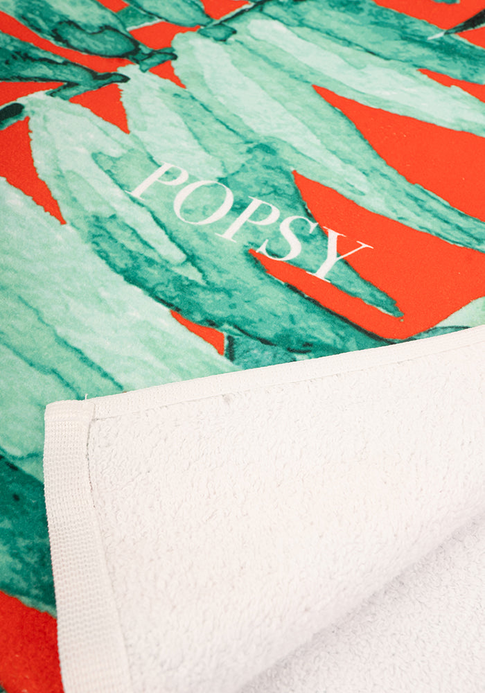 Palm Leaves Print Towel