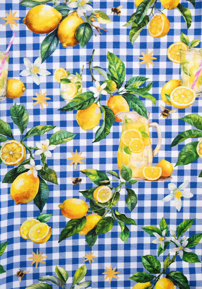 Second angle of Caterina Lemonade Print Cotton Playsuit