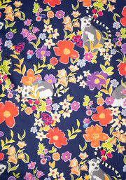 Perrie Lemur Floral Print Midi Dress