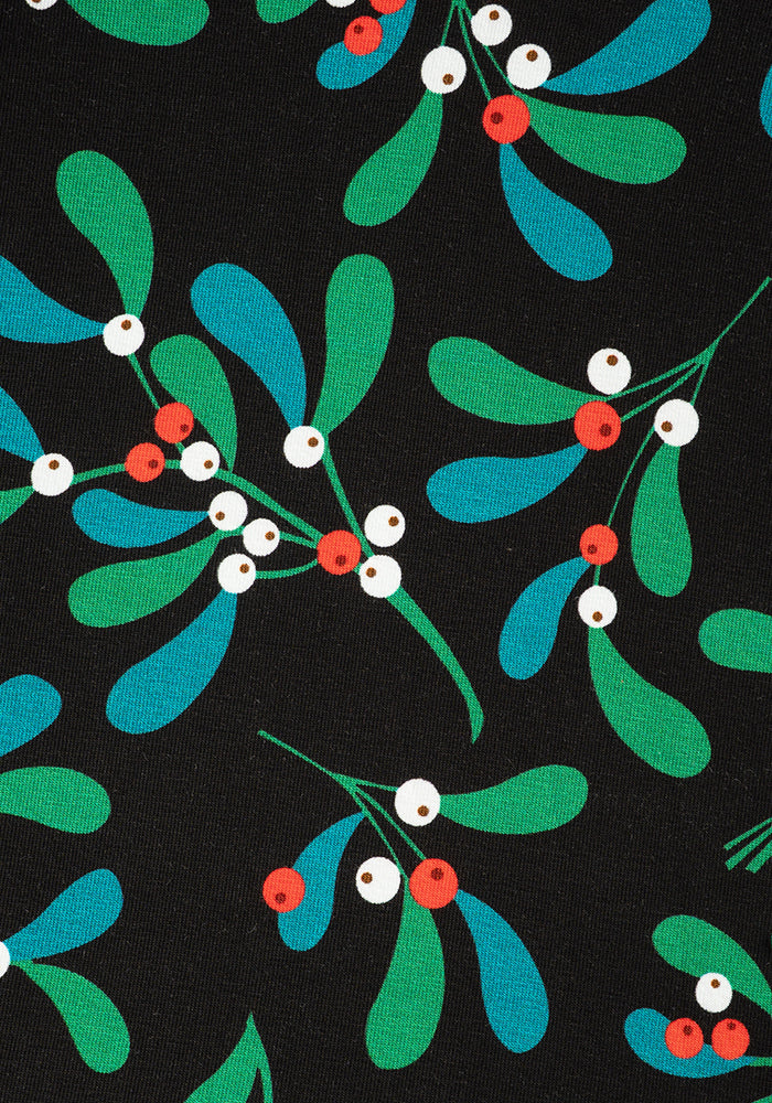 Leora Mistletoe Print Cotton Midaxi Dress