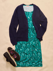 Diaz Letters Print Tie Waist Dress