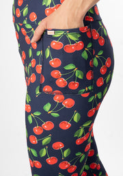 Lewis Cherry Print Capri Leggings