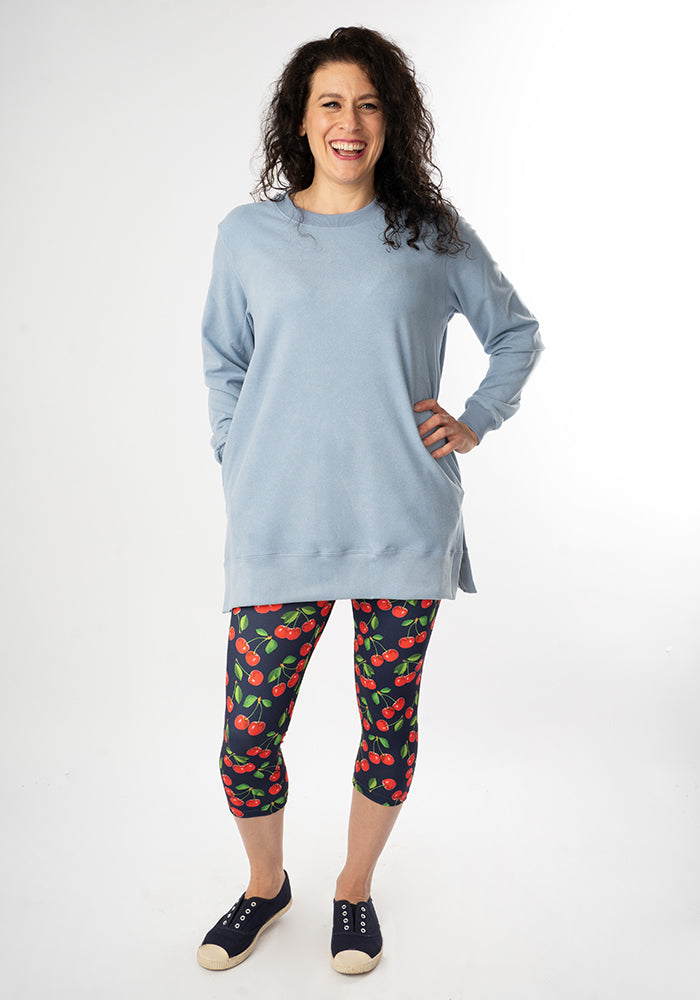 Fourth angle of Lewis Cherry Print Capri Leggings