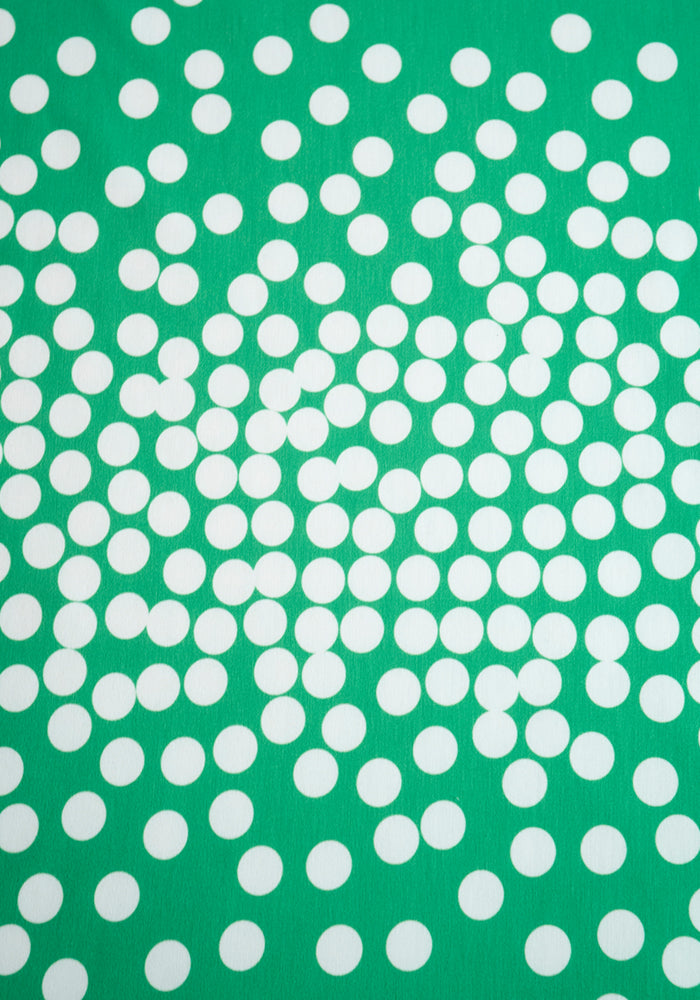 Second angle of Lex Border Print Green &amp; Ecru Spot Dress