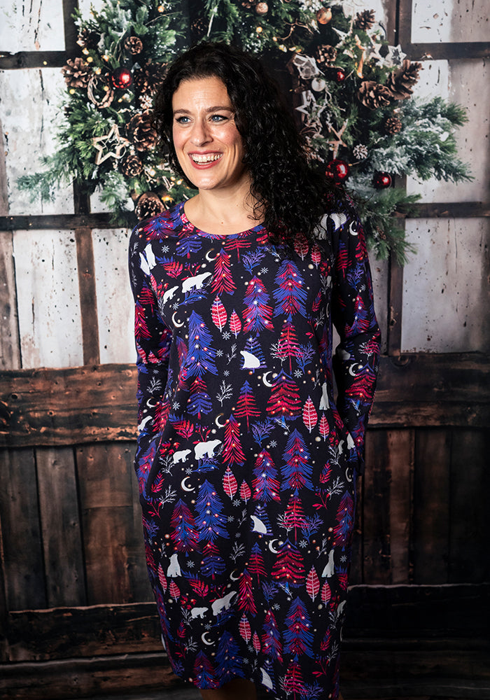 Lexith Polar Bear Print Nightshirt