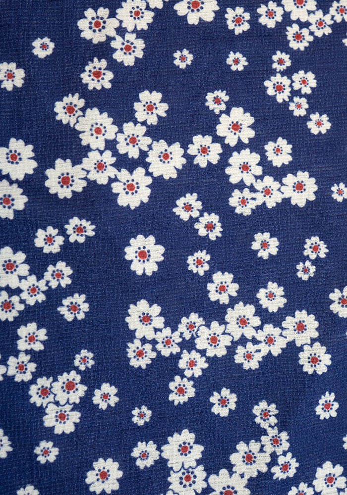Lia-May Navy Ditsy Flower Print Full Length Jumpsuit