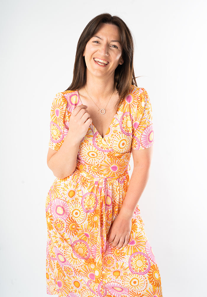 Lianne Sunray Print Midi Dress