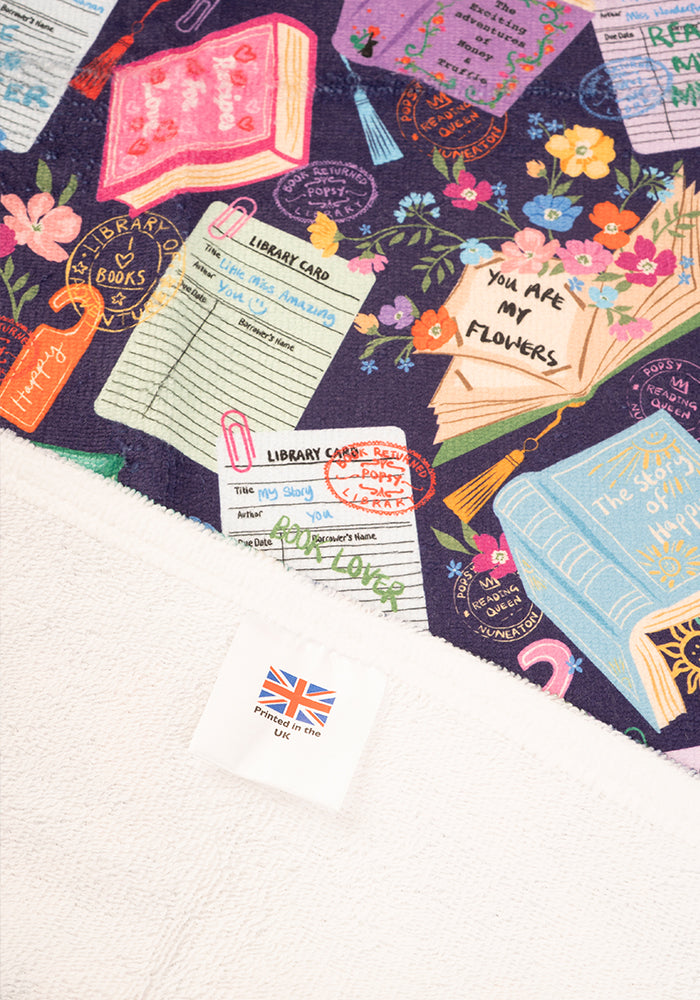 Fourth angle of Library Books Print Large Towel