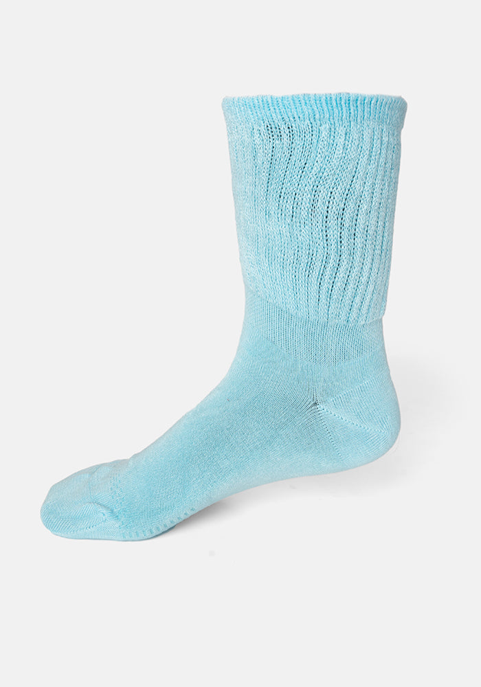 Front view of Light Blue Bamboo Socks