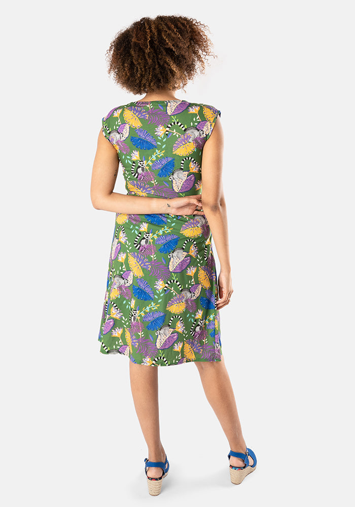 Lila Lemur Jungle Print Dress