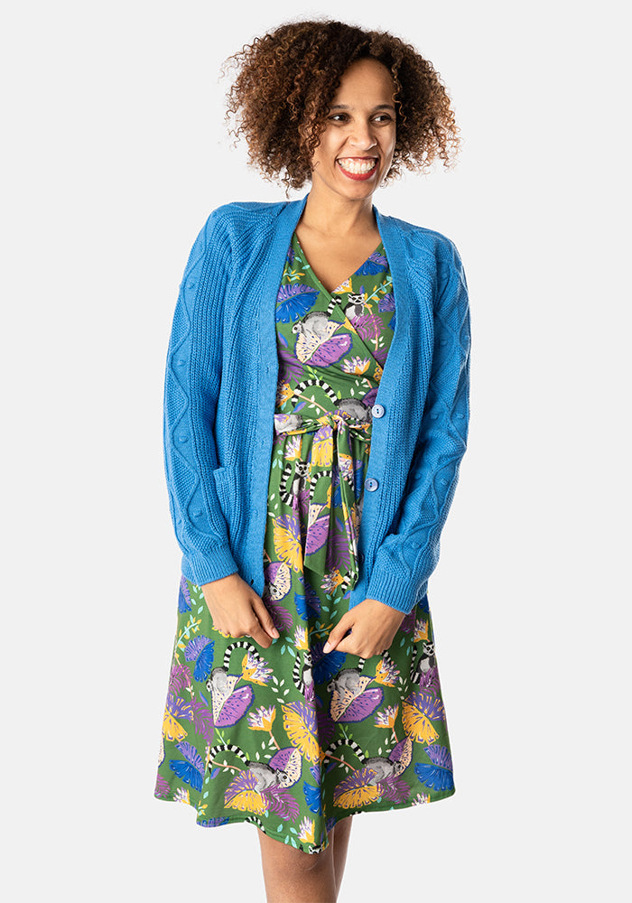 Lila Lemur Jungle Print Dress